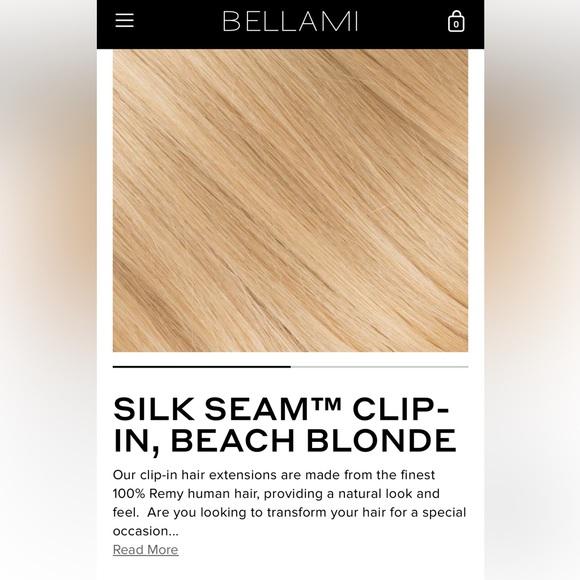 BELLAMI Silk Seam Clip-In, Light Blonde - Picture 1 of 3